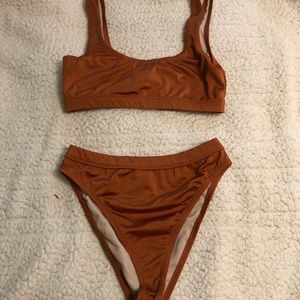 BOGO High Rise Copper Orange Bikini